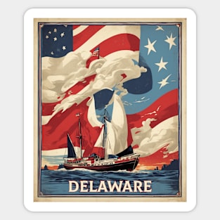 Delaware United States of America Tourism Vintage Poster Sticker